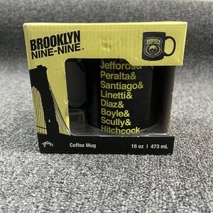 Just Funky Brooklyn Nine-Nine Cast Names Coffee Mug 16oz Black Ceramic NBC New